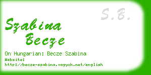 szabina becze business card